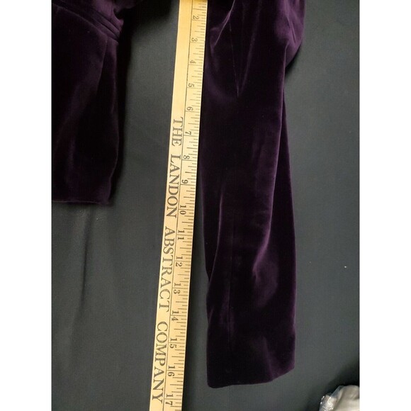Ralph Lauren Black Label Deep Purple Eggplant Velvet Jacket Coat Blazer Size 8 - Picture 6 of 8
